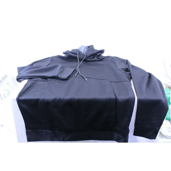 Men's Solid Black Hoodie Large Smooth Finish - Picture 1 of 6